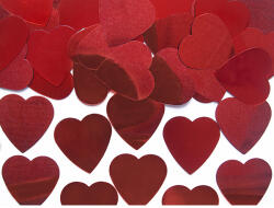 PartyDeco S. r. o Konfetti, szív forma, piros, 10 gramm/csomag
