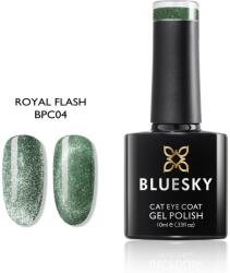 Bluesky BPC04 Royal Flesh törött gyémánt hatású, zöld macskaszem géllakk