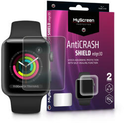 Apple Watch Series 3 (42 mm) ütésálló képernyővédő fólia - MyScreen Protector AntiCrash Shield Edge3D - 2 db/csomag - átlátszó