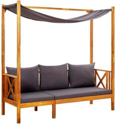 vidaXL Bancă de grădină cu copertină, lemn masiv de acacia (310321)