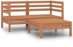 vidaXL Set mobilier de grădină, 3 piese, maro miere, lemn masiv de pin (806605)