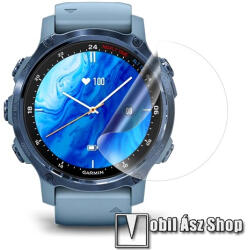  TPU okosóra képernyővédő fólia - CLEAR - 1db, törlőkendővel - A TELJES ELŐLAPOT VÉDI! - Garmin Descent MkS 43mm