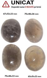 Palm Stone Cuart Roz Albastru Madagascar Natural - 65-70 x 48-52 x 23-33 mm - (XXL) - 1 Buc