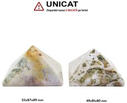  Piramida Jasp Oceanic Druzy Minerala Naturala - 49-53 x 81-87 x 80-89 mm - Unicat