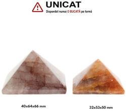 Piramida Cuart cu Hematit Druzy Minerala Naturala - 32-40 x 53-64 x 50-66 mm - Unicat