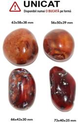 Palm Stone din Carneol Druzy Madagascar Mineral Natural - 49-67 x 39-50 x 25-37 mm - (XXL) - 1 Buc
