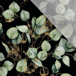 Takoy Funkcionális jersey anyag pólóra eukaliptusz fekete alapon