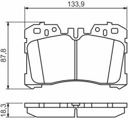 Bosch set placute frana, frana disc BOSCH 0 986 494 423 (0 986 494 423)