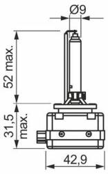 Bosch Bec, far faza lunga BOSCH Xenon White HID WS 1 987 302 909 (1 987 302 909)