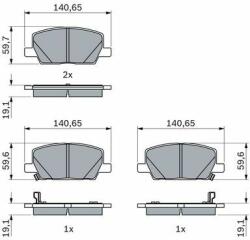 Bosch set placute frana, frana disc BOSCH 0 986 424 896 - automobilus