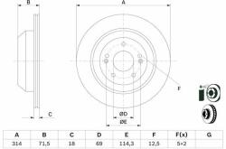 Bosch Disc frana BOSCH 0 986 479 F43 (0 986 479 F43) - automobilus