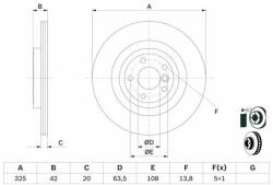 Bosch Disc frana BOSCH 0 986 479 E61 (0 986 479 E61) - automobilus