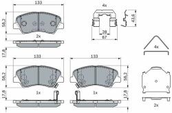 Bosch set placute frana, frana disc BOSCH 0 986 424 951 (0 986 424 951)