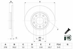 Bosch Disc frana BOSCH 0 986 479 G21 (0 986 479 G21) - automobilus