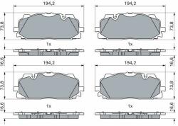 Bosch set placute frana, frana disc BOSCH 0 986 424 945 (0 986 424 945)