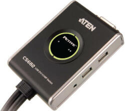 ATEN Switch KVM ATEN CS682-AT 2-Port USB DVI Audio 2.1 Remote port selector 1.8m (CS682-AT)