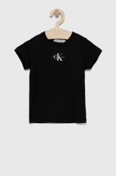 Calvin Klein gyerek pamut póló fekete - fekete 116