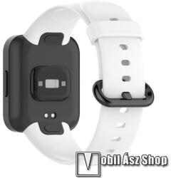  Okosóra szíj - szilikon - 85 + 120mm hosszú - FEHÉR - Xiaomi Redmi Watch 2 / Redmi Watch 2 Lite / Poco Watch