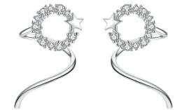 BeSpecial Cercei argint peste ureche cu zirconii si steluta placati cu rodiu (EST0131)