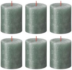 Bolsius Lumânări bloc rustice Shimmer, 4 buc. , albastru oxid, 80x68 mm 103667637069 (440883)