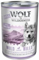 Wolf of Wilderness Wolf of Wilderness Pachet economic Little 24 x 400 g - Wild Hills Junior Rață & vițel