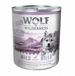 Wolf of Wilderness Wolf of Wilderness Pachet economic Little 24 x 800 g - Wild Hills Junior Rață & vițel