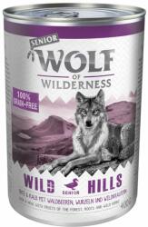 Wolf of Wilderness Wolf of Wilderness Pachet economic Senior 24 x 400 g - Wild Hills Rață & vițel