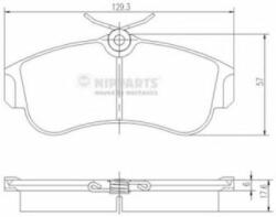 NIPPARTS Set placute frana, frana disc NISSAN PRIMERA (P11) (1996 - 2001) NIPPARTS J3601051