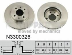 NIPPARTS Disc frana KIA PICANTO (BA) (2004 - 2011) NIPPARTS N3300326