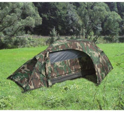 Mil-Tec Cort Recom pentru 1 persoană, woodland, 240 x 135 x 85cm (14201020) Cort