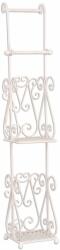 Clayre & Eef Suport hartie igienica White Metal 17 x 17 x 97 cm, Yankee Land (4Y0232W)