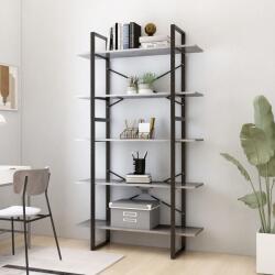 vidaXL Bibliotecă 5 rafturi, gri beton, 100x30x175 cm, lemn prelucrat (3082002) Biblioteca