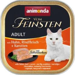 Animonda Vom Feinsten Gourmet csirkés, marhás és sárgarépás alutálkás macskaeledel (16 x 100 g) 1, 6 kg