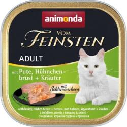 Animonda Vom Feinsten Gourmet pulykás, csirkemelles és gyógynövényes alutálkás macskaeledel (16 x 100 g) 1, 6 kg
