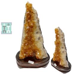  Felie Citrin Druzy Brut Naturala Brazilia cu Suport - 37x23x13 cm - Unicat