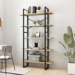 vidaXL Bibliotecă 5 rafturi stejar sonoma 100x30x175 cm lemn prelucrat (3082001) Biblioteca