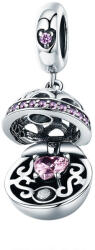 BeSpecial Talisman argint medalion cu inimioara roz (PST0345)