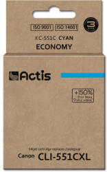 ACTIS Cartus Imprimanta ACTIS COMPATIBIL KC-551C for Canon printer; Canon CLI-551C replacement; Standard; 12 ml; cyan (with chip) (KC-551C)