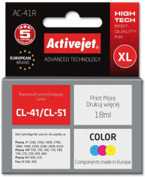 ACTIVEJET Cartus Imprimanta ACTIVEJET COMPATIBIL AC-41R for Canon printer; Canon CL-41/CL-51 replacement; Premium; 18 ml; color (AC-41R)