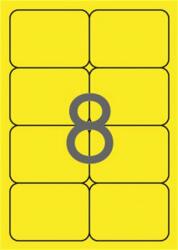 APLI etikett címke 99, 1x67, 7 mm kerekített sarkú neon sárga 160 etikett/csomag (LCA2874)