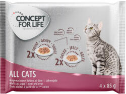 Concept for Life 4x85g Concept for Life nedves macskatáp mix-All Cats