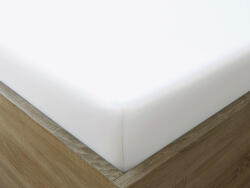 Goldea cearceaf de pat cu elastic din bumbac - alb 140 x 200 cm