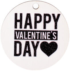  5db. "Happy Valentine's Day" feliratos dekor tábla 5cm (GV03-24)