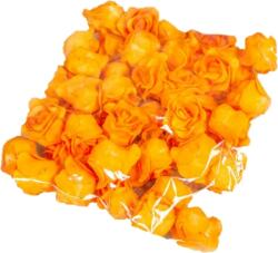 Polifoam rózsa fej virágfej habvirág 4 cm narancs habrózsa
