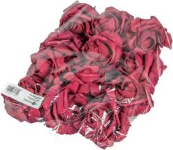 Polifoam rózsa fej virágfej habvirág 8 cm bordó habrózsa - imidekor - 265 Ft