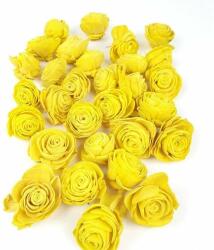  Shola Beauty Rose szárazvirág fej 4 cm - Sárga