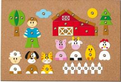 Woodyland Corkboard cu forme de cuie - Animale (OLP102190701)