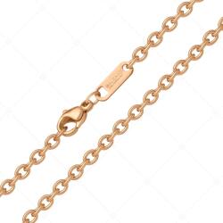 BALCANO - Cable Chain / Nemesacél anker nyaklánc 18K rozé arany bevonattal - 3 mm / 55 cm
