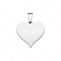  BALCANO - Heart / Szív alakú gravírozható nemesacél medál magasfényű polírozással