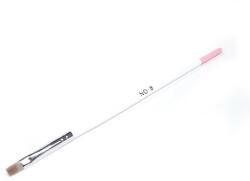 Moonbasanails Pensula plata pt. Gel Z021-8 Alb cu vârful roz